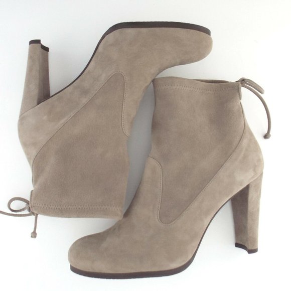 New STUART WEITZMAN Size 9 GLOVE Topo Suede Ankle - Picture 3 of 4